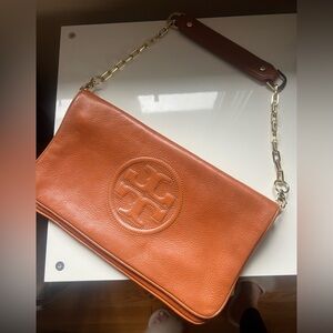 Tory Burch Bombe Reva Leather Shoulder Bag